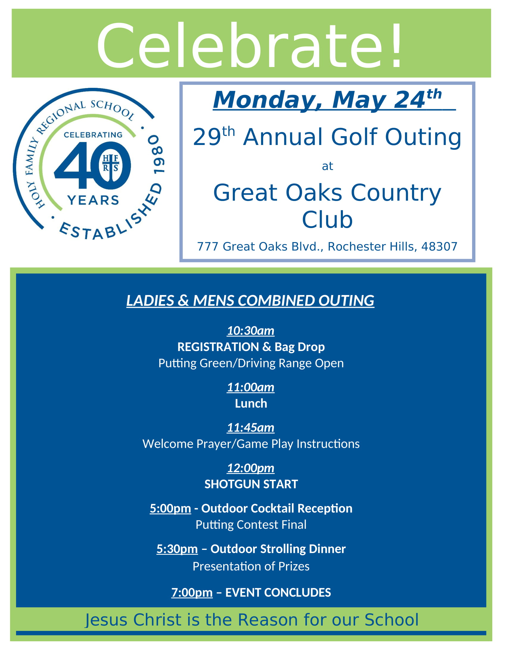 Golf Outing Information